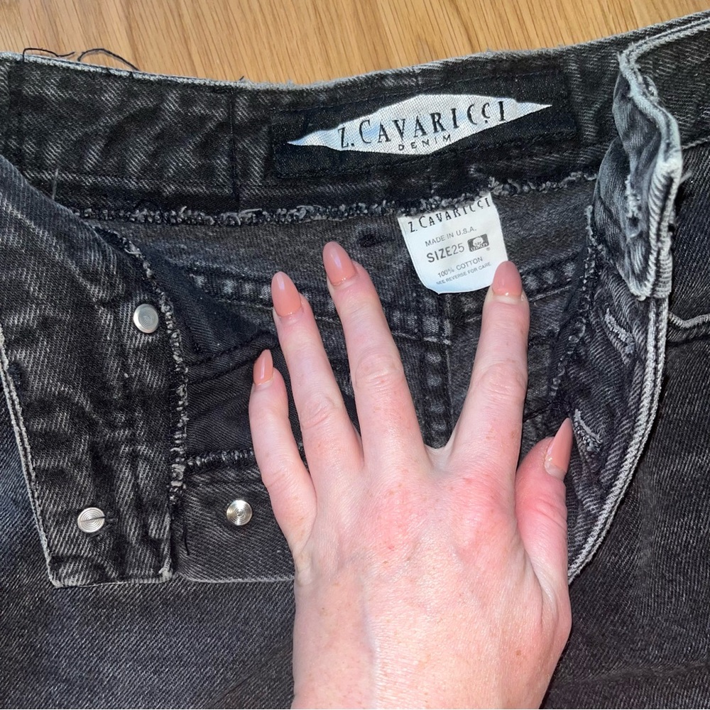 Z. Cavaricci Black Denim Cutoffs